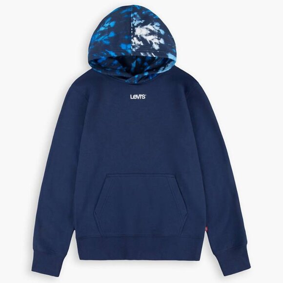 NWT - Levi’s Big Boys Tie Dye Hoodie Sweatshirt + Shorts Set, Blue  - Size XL - Picture 4 of 13